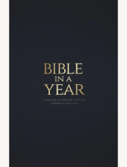 Navy Bonded Leather - Bible in a Year (ESV-CE)
